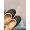 Prada Woven Raffia ballerinas with strap Black 2024