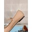 Prada Patent leather ballerinas with strap and logo-engraved metal buckle 1F567N Beige 2024