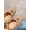 Prada Patent leather ballerinas with strap and logo-engraved metal buckle 1F567N Beige 2024