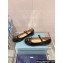 Prada Patent leather ballerinas with strap and logo-engraved metal buckle 1F567N Black 2024