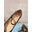 Prada Patent leather ballerinas with strap and logo-engraved metal buckle 1F567N Black 2024