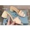 Prada Woven Raffia Heel Patent leather Slide Sandals Creamy 2024