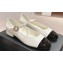 Chanel Mary Janes in Leather White and Patent Black 2024