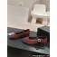 Chanel Mary Janes in Tweed Red and Grosgrain Black 2024