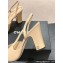 Chanel Heel 9cm Lambskin & Grosgrain Slingbacks G45509 Beige 2024
