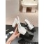 Chanel Heel 9cm Lambskin & Grosgrain Slingbacks G45509 White 2024