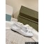 Prada Nappa leather ballerinas with strap and logo-engraved metal buckle 1F567N White 2024