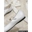 Prada Nappa leather ballerinas with strap and logo-engraved metal buckle 1F567N White 2024