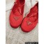 Prada Satin ballerinas with strap and logo-engraved metal buckle 1F567N Red 2024