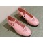 Prada Nappa leather Mary Jane pumps with strap and logo-engraved metal buckle 1I568N Pink 2024