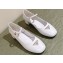 Prada Nappa leather Mary Jane pumps with strap and logo-engraved metal buckle 1I568N White 2024