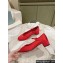 Prada Satin Mary Jane pumps with strap and logo-engraved metal buckle 1I568N Red 2024