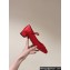 Prada Satin Mary Jane pumps with strap and logo-engraved metal buckle 1I568N Red 2024