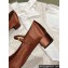 Prada Satin Mary Jane pumps with strap and logo-engraved metal buckle 1I568N Tobacco 2024