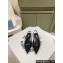 Prada Heel 4cm Brushed leather slingback pumps with triangle logo Black 2024