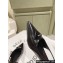 Prada Heel 4cm Brushed leather slingback pumps with triangle logo Black 2024
