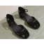 Prada Heel 4cm Patent leather pumps with instep strap and metal buckle 1I352N Black 2024