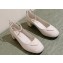Prada Heel 4cm Patent leather pumps with ankle strap and metal buckle 1I358N Ivory 2024