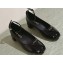 Prada Heel 4cm Patent leather pumps with ankle strap and metal buckle 1I358N Black 2024