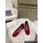 Prada Heel 4cm Patent leather pumps with ankle strap and metal buckle 1I358N Red 2024