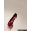 Prada Heel 4cm Patent leather pumps with ankle strap and metal buckle 1I358N Red 2024