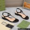 Gucci Signoria thong sandals 782415 in patent leather Black 2024