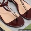 Gucci Signoria thong sandals 782415 in patent leather Burgundy 2024