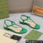 Gucci Signoria thong sandals 782415 in patent leather Green 2024