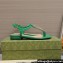 Gucci Signoria thong sandals 782415 in patent leather Green 2024