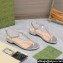 Gucci Signoria thong sandals 782415 in patent leather Silver 2024