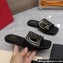 Valentino Vlogo Cut-Out Calfskin Slide Sandals Black 2024