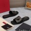 Valentino Vlogo Cut-Out Calfskin Slide Sandals Black 2024