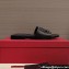Valentino Vlogo Cut-Out Calfskin Slide Sandals Black 2024