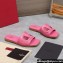 Valentino Vlogo Cut-Out Calfskin Slide Sandals Pink 2024