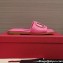 Valentino Vlogo Cut-Out Calfskin Slide Sandals Pink 2024