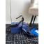 Aquazzura Heel 10cm Audace Crystal Velvet Pumps Suede Leather Black 2024