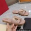 Valentino Vlogo Cut-Out Calfskin Slide Sandals Nude 2024