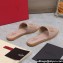 Valentino Vlogo Cut-Out Calfskin Slide Sandals Nude 2024
