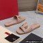 Valentino Vlogo Cut-Out Calfskin Slide Sandals Nude 2024