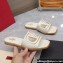 Valentino Vlogo Cut-Out Calfskin Slide Sandals White 2024