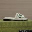 Gucci Women's Interlocking G slide sandals 782412 in canvas Green 2024