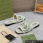 Gucci Women's Interlocking G slide sandals 782412 in canvas Green 2024