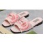 Gucci Women's Interlocking G slide sandals 782412 in canvas Pink 2024