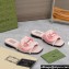 Gucci Women's Interlocking G slide sandals 782412 in canvas Pink 2024