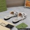 Gucci Women's Interlocking G slide sandals 782412 in canvas Gray 2024
