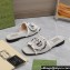 Gucci Women's Interlocking G slide sandals 782412 in canvas Gray 2024