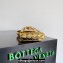 Bottega Veneta Long Clutch Andiamo With Handle Intrecciato leather bag Gold with metallic knot closure 2024