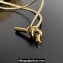 Bottega Veneta Long Clutch Andiamo With Handle Intrecciato leather bag Gold with metallic knot closure 2024