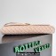 Bottega Veneta Long Clutch Andiamo With Handle Intrecciato leather bag Nude Pink with metallic knot closure 2024