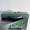 Bottega Veneta Long Clutch Andiamo With Handle Intrecciato leather bag Emerald green with metallic knot closure 2024